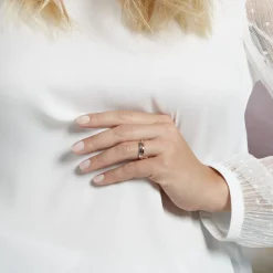 Alliance Entrelacee Ruban Plat Or Tricolore