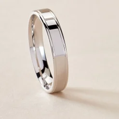 Alliance Eole Fantaisie Ruban Plat Or Blanc