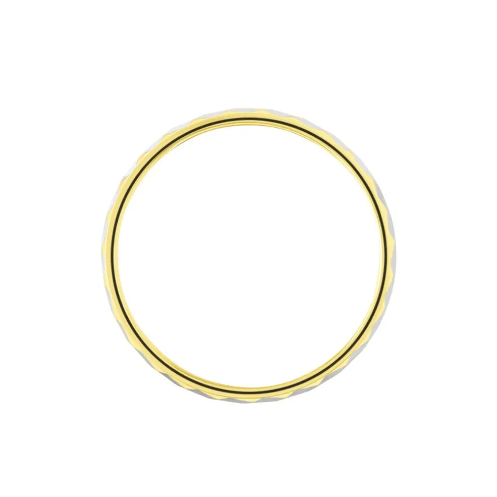 Alliance Epi Fantaisie Ruban Plat Or Bicolore