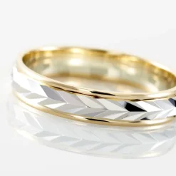 Alliance Epi Fantaisie Ruban Plat Or Bicolore