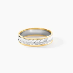 Alliance Epi Fantaisie Ruban Plat Or Bicolore