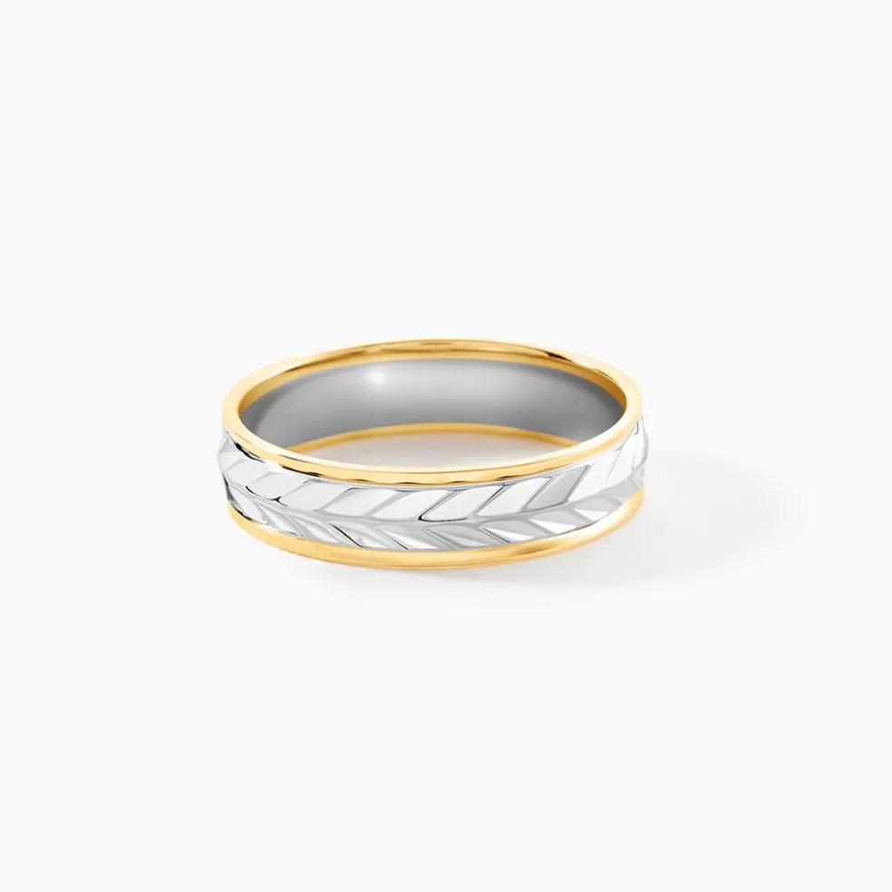 Alliance Epi Fantaisie Ruban Plat Or Bicolore