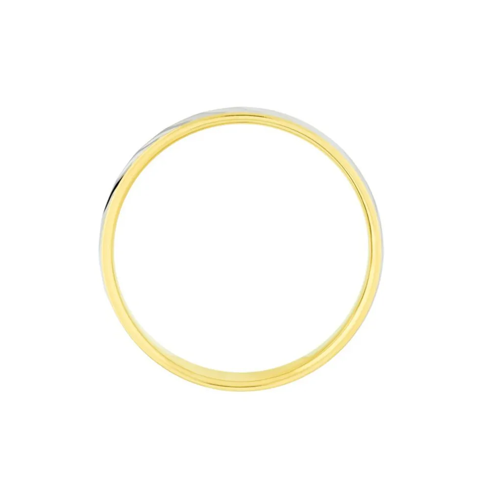 Alliance Epi Fantaisie Ruban Plat Or Bicolore