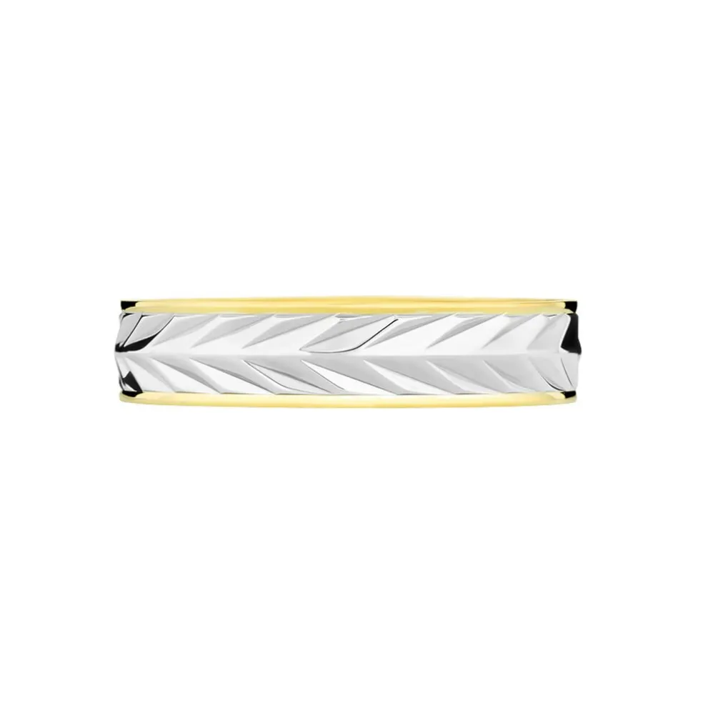 Alliance Epi Fantaisie Ruban Plat Or Bicolore