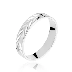 Alliance Epi Ruban Plat Or Blanc