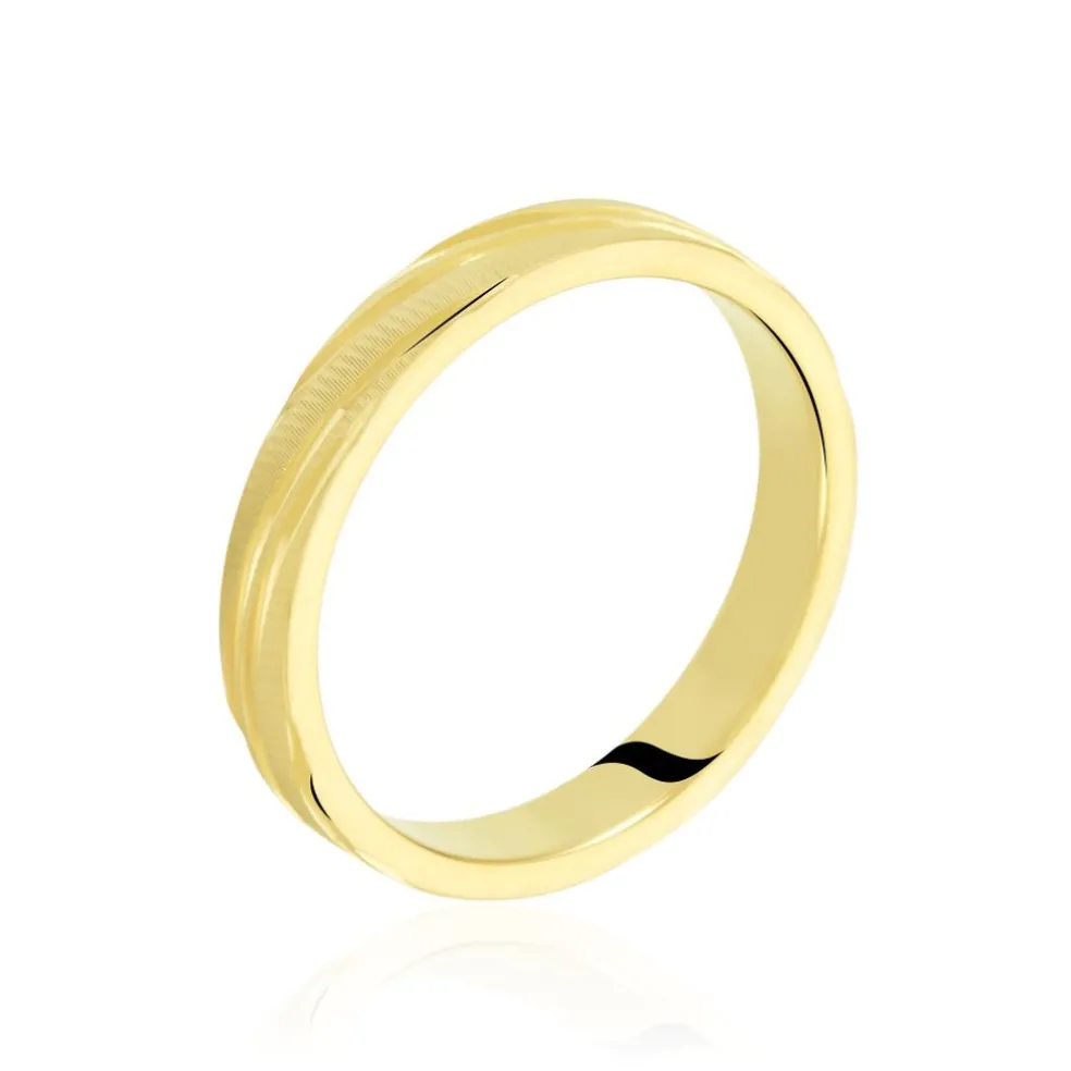 Alliance Eros Brossee Ruban Plat Or Jaune