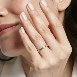 Alliance Eucleia Fantaisie Ruban Plat Or Jaune