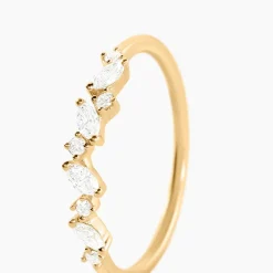 Alliance Euphranor Or Jaune Diamant Synthétique