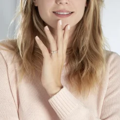 Alliance Fantaisie Diamantee Ruban Plat Or Bicolore