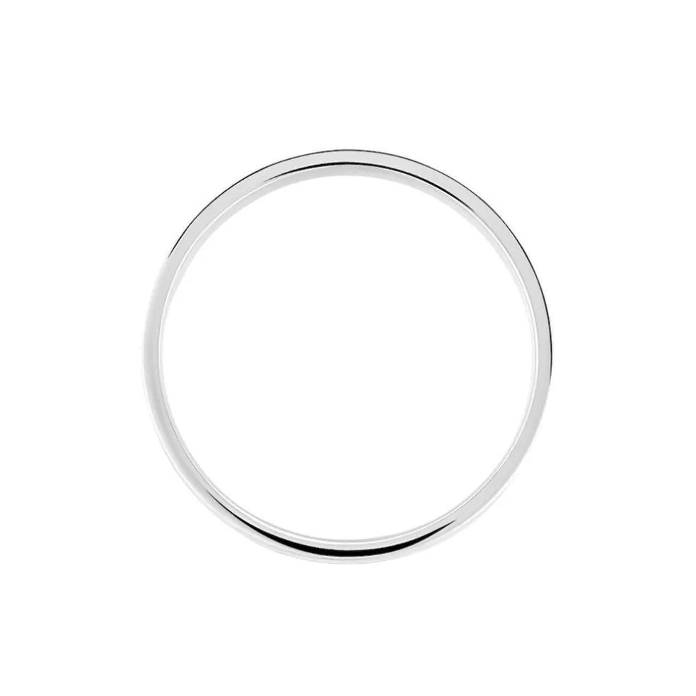 Alliance Fantaisie Diamantee Ruban Plat Or Blanc