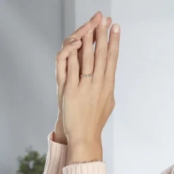 Alliance Fantaisie Diamantee Ruban Plat Or Bicolore