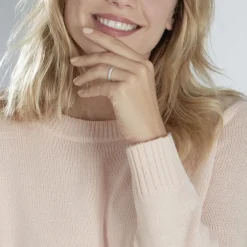 Alliance Fantaisie Diamantee Ruban Plat Or Blanc