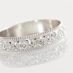 Alliance Fantaisie Ruban Bombé Or Blanc