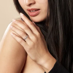 Alliance Fantaisie Ruban Bombé Or Blanc