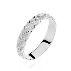 Alliance Ginny Ruban Plat Or Blanc