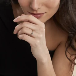 Alliance Grain De Folie Diamantee Ruban Plat Or Bicolore