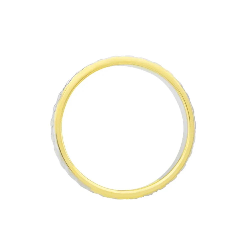 Alliance Grain De Folie Diamantee Ruban Plat Or Bicolore