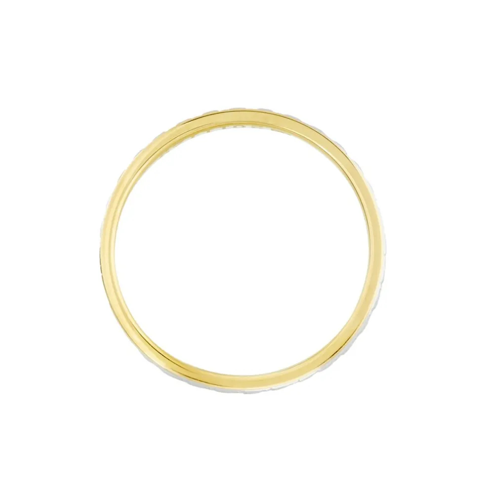 Alliance Grain De Folie Diamantee Ruban Plat Or Bicolore