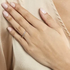 Alliance Grain De Folie Diamantee Ruban Plat Or Bicolore