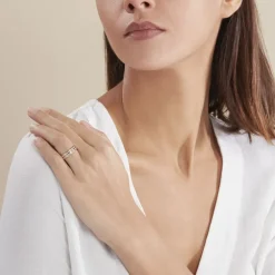 Alliance Grain De Folie Diamantee Ruban Plat Or Bicolore