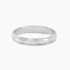 Alliance Harmonie Demi Jonc Classique Or Blanc