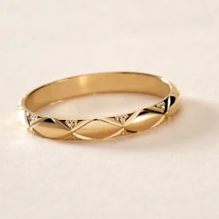 Alliance Harmonie Demi Jonc Classique Or Jaune