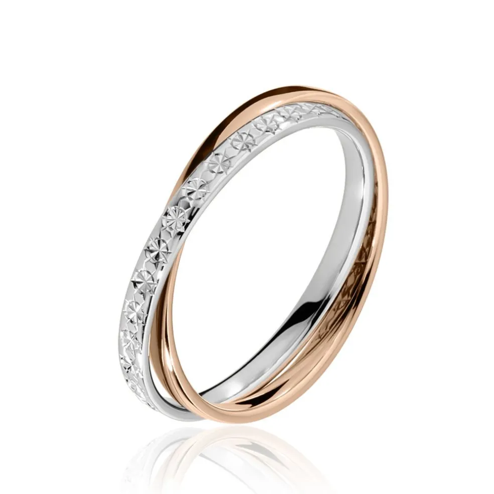 Alliance Hermana Ruban Plat Or Bicolore