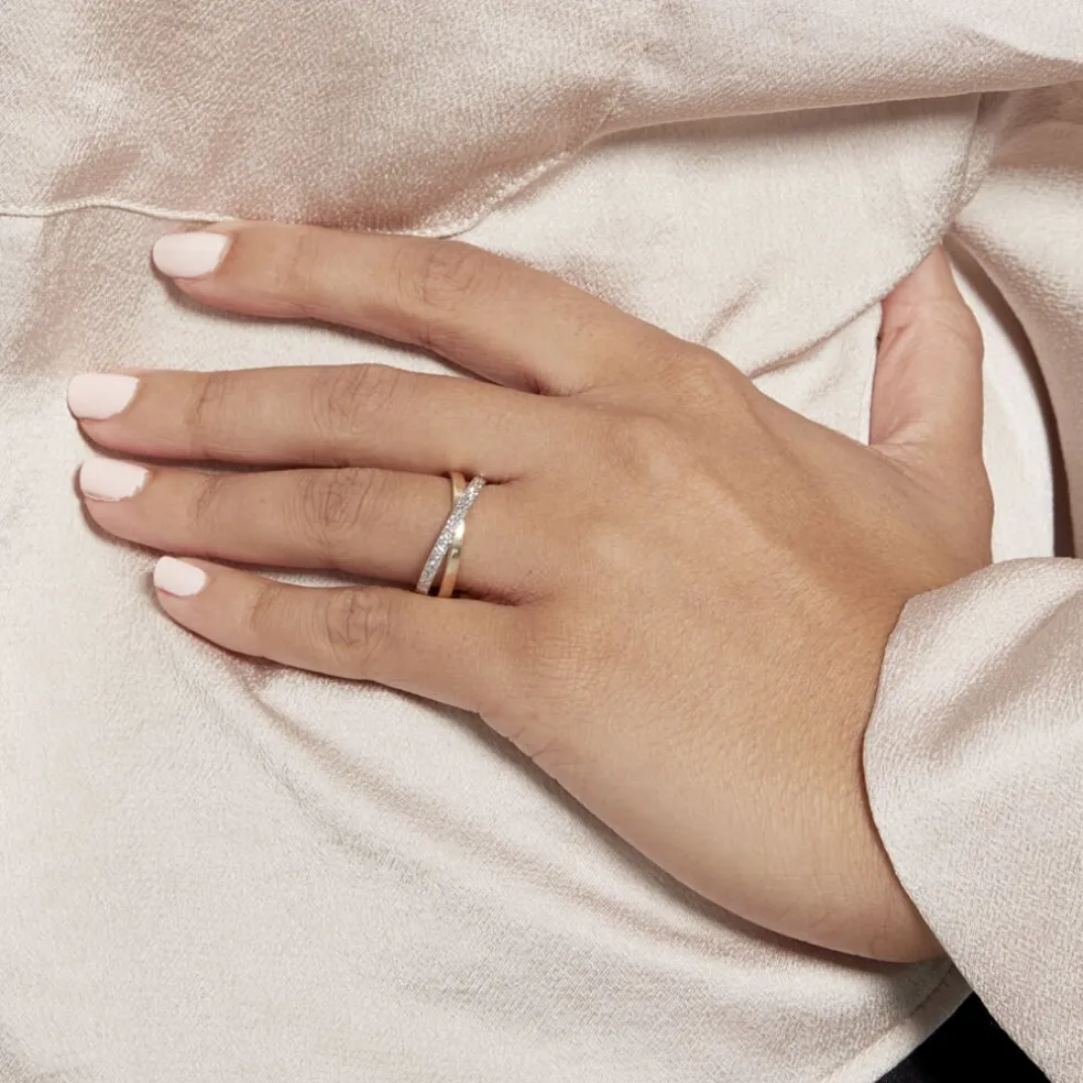 Alliance Hermana Ruban Plat Or Bicolore