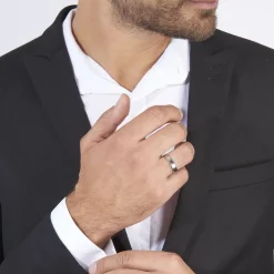 Alliance Hild Ruban Biseaute Palladium Blanc