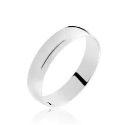 Alliance Irais Demi Jonc Classique Or Blanc