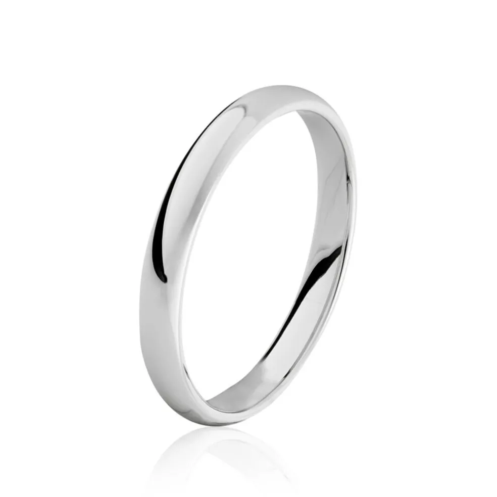 Alliance Isaac Demi Jonc Confort Or Blanc