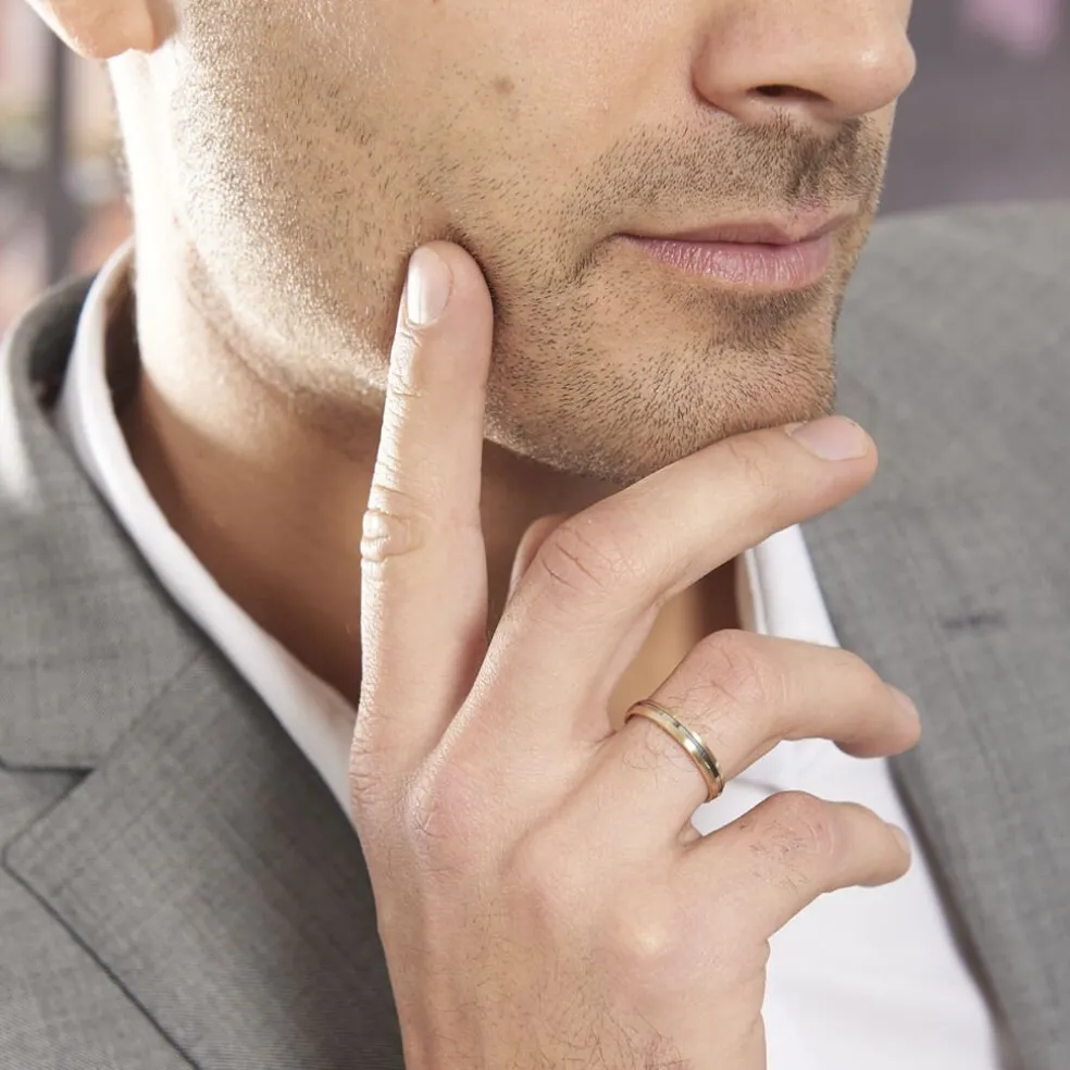 Alliance Jodelle Ruban Plat Or Bicolore