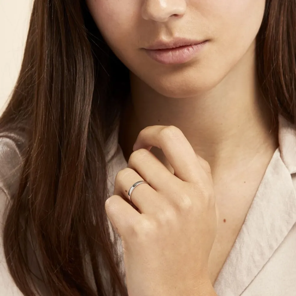 Alliance Julie Ruban Classique Or Blanc