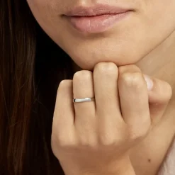 Alliance Julie Ruban Classique Or Blanc
