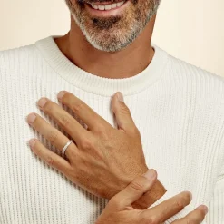 Alliance Ketly Ruban Plat Argent Blanc