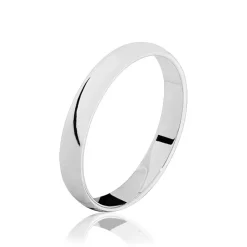 Alliance Khelya Ruban Plat Argent Blanc