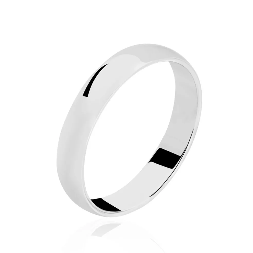 Alliance Khelya Ruban Plat Argent Blanc