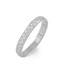 Alliance Laura Ruban Plat Or Blanc