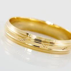 Alliance Laurette Ruban Plat Or Jaune