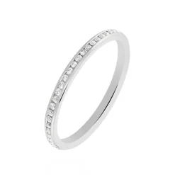 Alliance Laurie Demi-tour Or Blanc Diamant