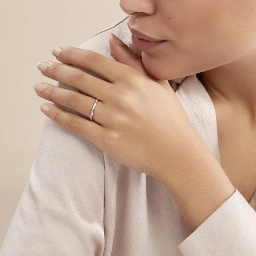 Alliance Laurie Demi-tour Or Blanc Diamant