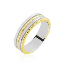 Alliance Leandro Ruban Argent Bicolore