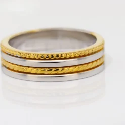 Alliance Leandro Ruban Argent Bicolore