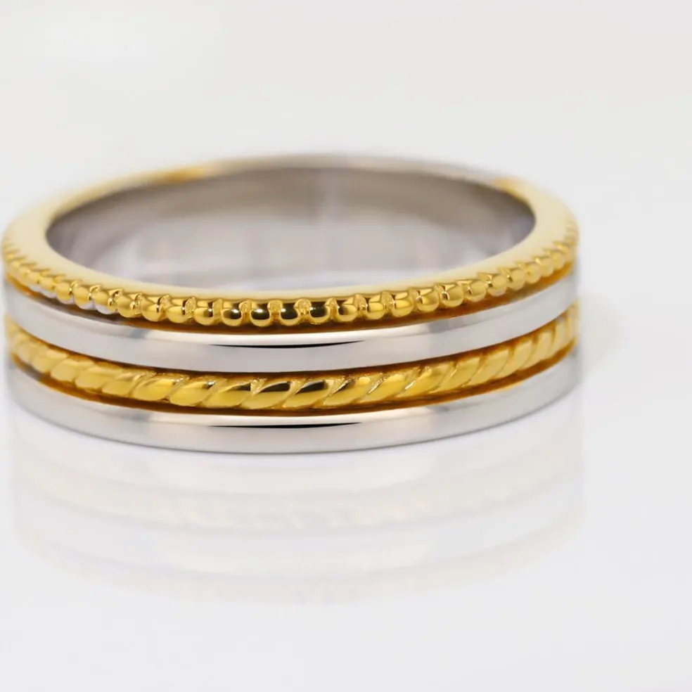 Alliance Leandro Ruban Argent Bicolore