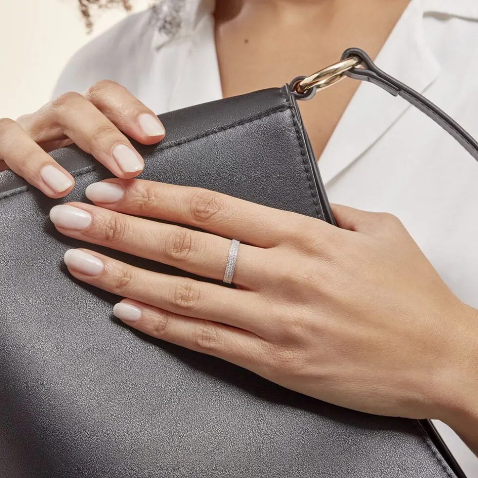 Alliance Lison Or Blanc Oxyde De Zirconium