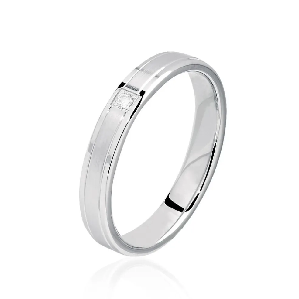 Alliance Mae Or Blanc Diamant