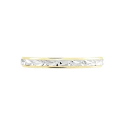 Alliance Mano Ruban Plat Or Bicolore