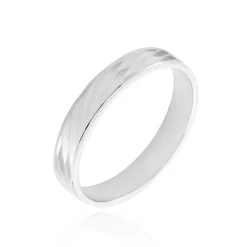 Alliance Marcello Ruban Plat Or Blanc