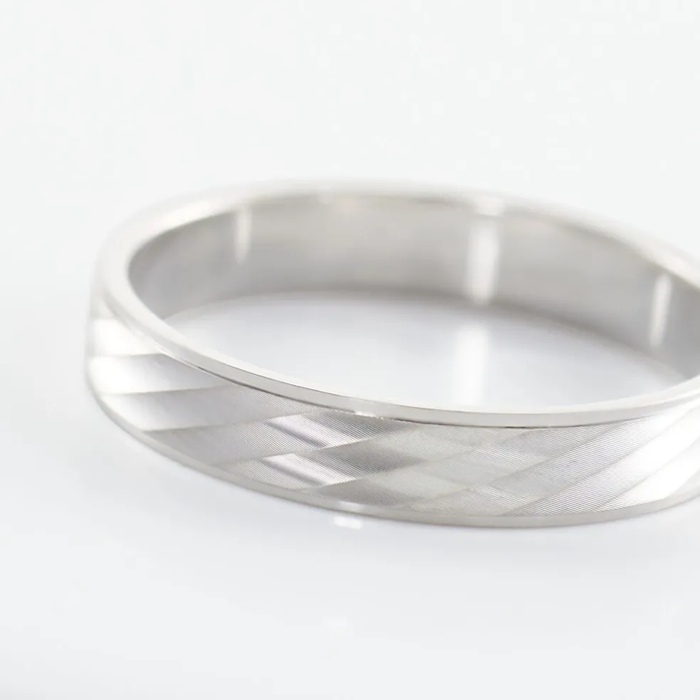 Alliance Marcello Ruban Plat Or Blanc