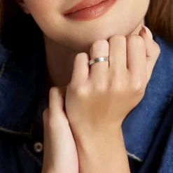 Alliance Marcello Ruban Plat Or Blanc